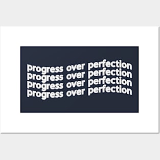 Progress Over Perfection Posters and Art